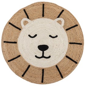 Natúr színű juta gyerek szőnyeg 100x100 cm Leo Lion – Flair Rugs