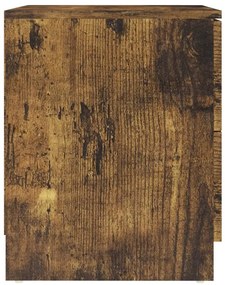 2 db füstös tölgy színű szerelt fa éjjeliszekrény 40x40x50 cm