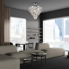 Csillár CHELSEA 6xE14/40W/230V átm. 50 cm fényezett króm