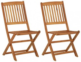 3 részes összecsukható tömör akácfa kerti étkezőszett