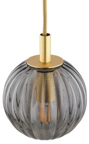 Argon 8512 - Csillár zsinóron PALOMA 1xE14/7W/230V átm. 12 cm arany/fekete