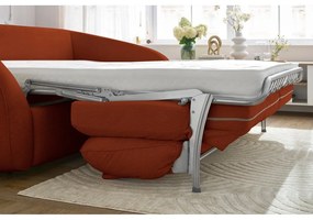 Narancssárga kinyitható kanapé 235 cm Cezanne – Bobochic Paris
