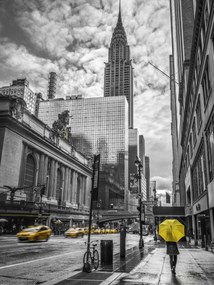 Poszter 60x80cm New York város alaprajza Chrysler 3 épülettel, Assaf Frank