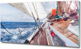 Fotó üvegkép Vitorlás a tengeren 100x70