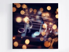 Vászonkép Canvas Kotta Zene Ötvonal Fény Dallam 80x80