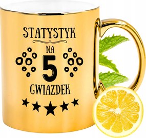 Prémium Arany Csillogó Bögre Statisztika Ajándék Nyomtatott Fotó