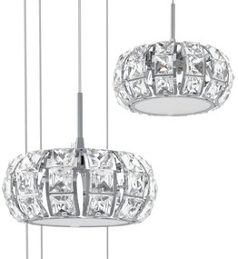 Eglo 39546 - LED Dimmelhető kristálycsillár zsinóron CORLIANO 17xLED/4,5W/230V