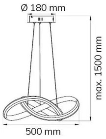 Wofi 6823.01.10.9500 - LED Dimmelhető csillár zsinóron SOLO LED/28W/230V