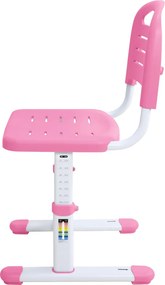 Növekvő íróasztal és szék, rózsaszín/fehér, set ZION