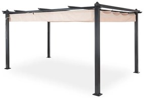 Pantheon, pergola, 3 x 4 m, árnyékoló, alumínium, poliészter