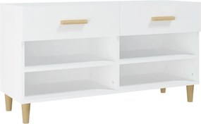 vidaXL fehér szerelt fa cipősszekrény 102 x 35 x 55 cm