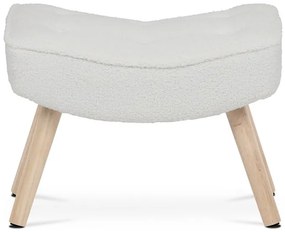 Skandináv Stílusú Fotel Fehér Bouclé Szövettel. AK-309P