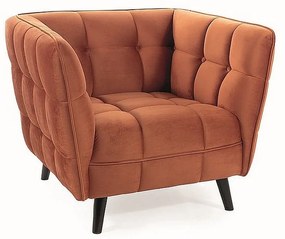 Castello Velvet fotel, narancssárga/fekete
