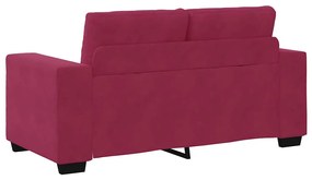 bordó bársony loveseat kanapé 120 cm