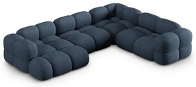 Sötétkék sarokkanapé (jobb oldali-U alakú) Loretto – Cosmopolitan Design