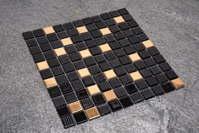 Mozaik dekorcsempe  322155 Black Gold