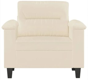bézs mikroszálas szövet kanapéfotel 60 cm