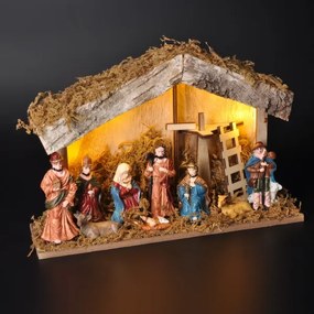 Solight 1V276 - LED karácsonyi dekoráció LED/2xAA/meleg fehér betlehem