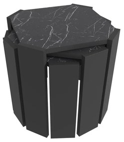 Dohányzóasztal Lori - Black, Marble
