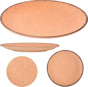 Nagy Ebédlőtányér kerek 27 cm narancssárga porcelán Terra