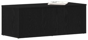 TV szekrény Fekete Tölgy 80x34x30 cm Mérnöki Fa