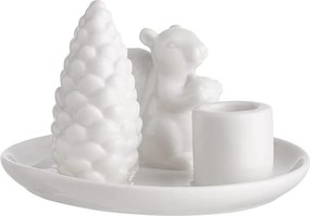 SYLVAN SPIRIT porcelán gyertyatartó, mókus 8cm