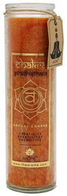 Arome Chakra Kreativitás magas illatgyertya,  orchidea és gránátalma illat, 320 g