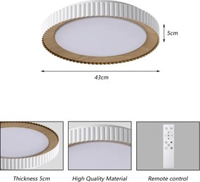 BRILAGI - NEXO dimmelhető LED mennyezeti lámpa LED/48W/230V 3000-6000K fehér átm. 43 cm + távirányító