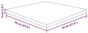 sötétbarna kezelt tömör tölgyfa négyzet asztallap 70x70x4cm