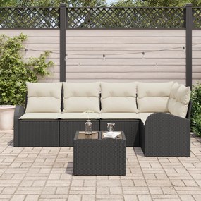 5 darabos Kerti Kanapészett párnákkal Barna Poli Rattan