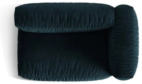 Sötétkék bársony kanapé modul (jobb oldali) Martina – Micadoni