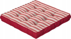 Dekoria Kuba székpárna piros-fehér csíkos