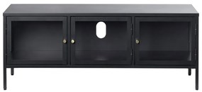 Fekete fém TV-állvány 132x52 cm Carmel – Unique Furniture