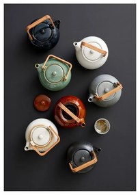 Borostyán színű kerámia teáskanna szűrővel 1,2 l Gastro Amber – Bitz