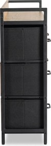 Komoda z Szufladami HUDSON 98 cm Dąb/Czarny