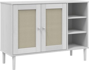 vidaXL SENJA fehér rattanhatású tálalószekrény 112 x 40 x 80 cm