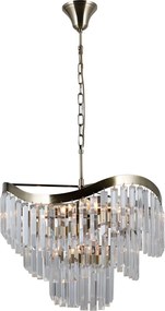 Italux glamour kristály függeszték sabriga antik bronz itxpnd-44544-8