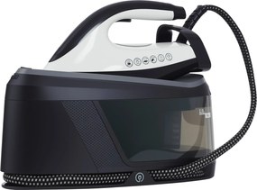 HOMCOM 2800W Vasalóközpont 100 g/perc 8 Bar ECO Funkció Dupla Rétegű Kerámia Talp Erőteljes Függőleges Vasalás Automatikus Kikapcsolás Vízkőmentesítés