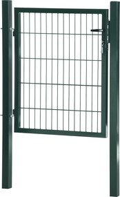 HOMCOM Zöld Acél Kertkapu Kerítésajtó Fogantyúzár és Kulcsokkal 97 x 150 cm | Aosom