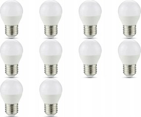 Led izzó Golyó 7W Nagy Menetes E27 Szín Fehér Meleg 3000K Szett 10 db