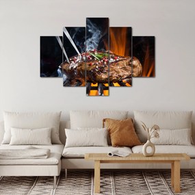 Egy sült steak képe (150x105 cm)