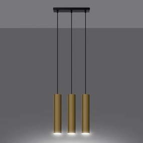 Sollux SL.1201 - Csillár zsinóron LAGOS 3xGU10/10W/230V arany