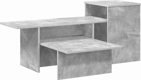 vidaXL Konzolasztal Beton Szürke 91,5 x 35 x 38,5 cm Faanyag