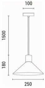 Csillár zsinóron 1xE27/15W/230V krémes