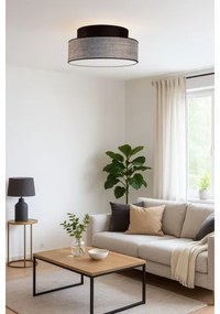 Mennyezeti lámpa GRACE 1xE27/60W/230V átm. 40 cm fekete/szürke