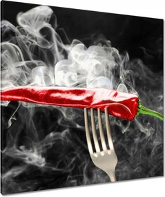 Vászonkép 90x90 Piros paprika Füst