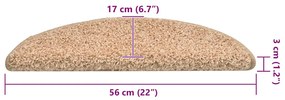 30 db aranyszínű lépcsőszőnyeg 56x17x3 cm
