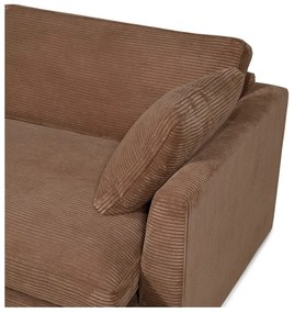 Világosbarna kordbársony kanapé 132 cm Mobby – Scandic