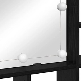 Tükörszekrény polcokkal Musta tammi 91 x 15 x 76.5 cm Faanyag