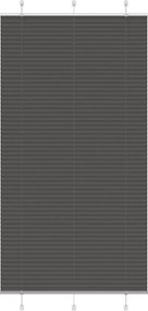 vidaXL pliszírozott redőny fekete 110x200 cm szövetszélesség 109,4 cm
